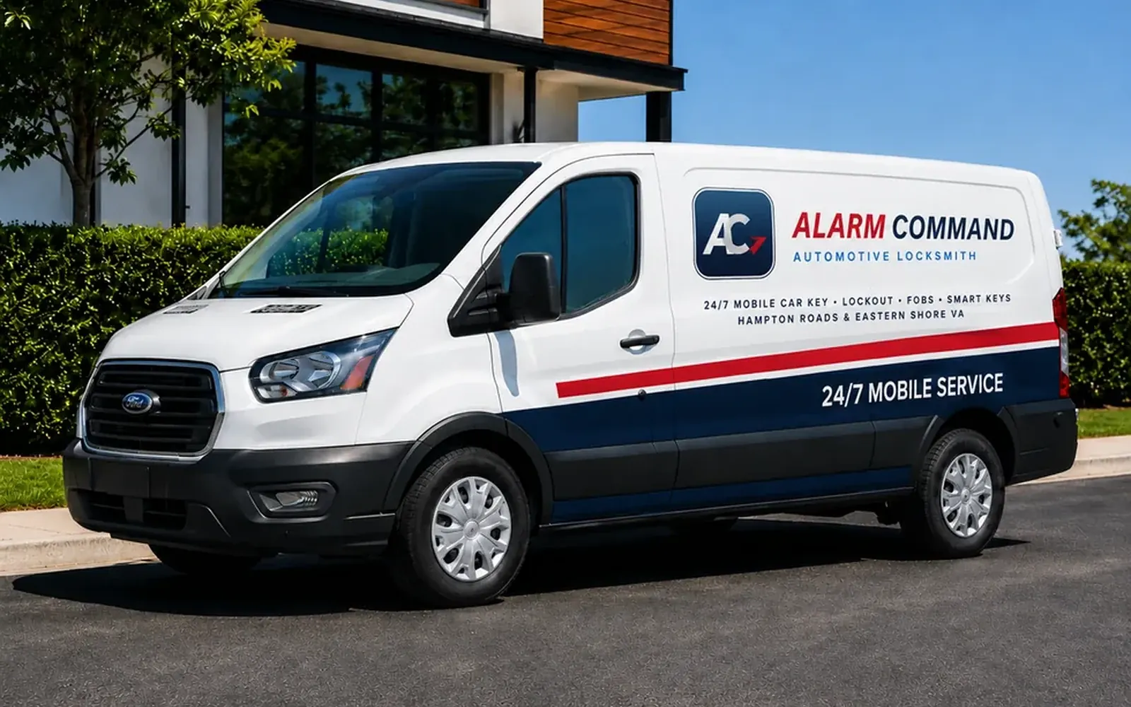 Alarm Command mobile automotive locksmith serving Hampton Roads and Virginia's Eastern Shore